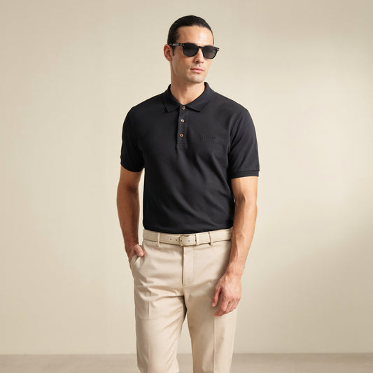 VERELL™ Windsor Polo – shine black